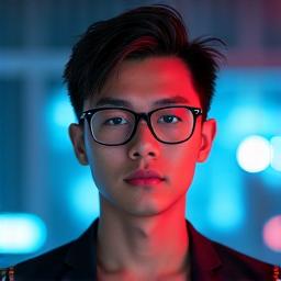 Portrait of Kai Chen, an esports enthusiast with focused, energetic expression