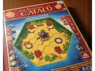 The Settlers of Catan game box and components